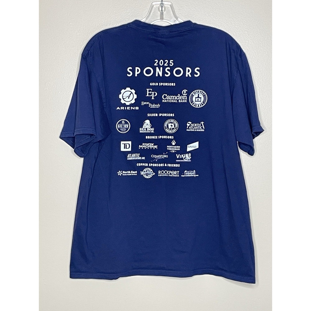 U.S. National Toboggan Championship Camden, ME 2025 Blue Mens Size XL T-Shirt - Picture 2 of 5